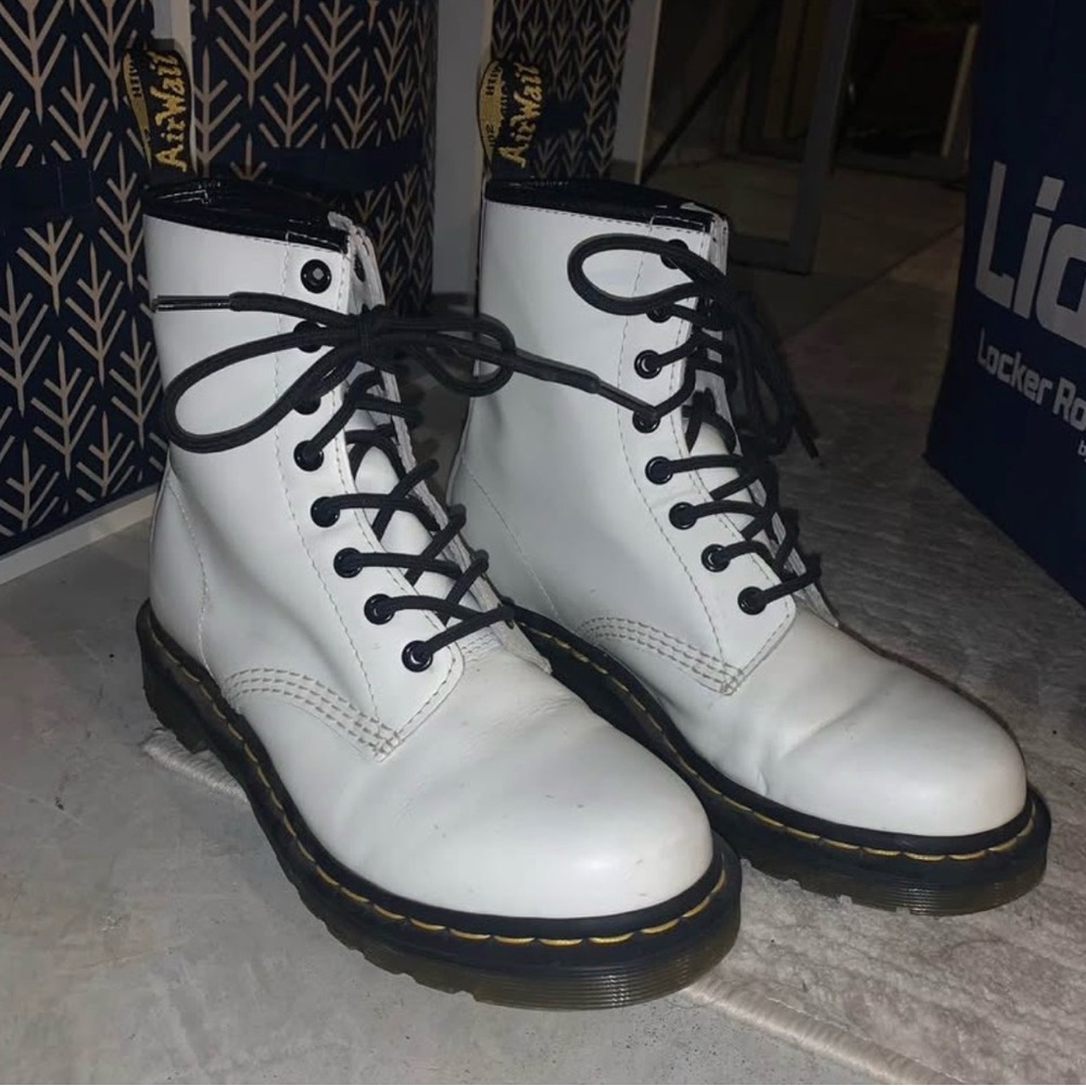 Dr. Martens White Combat Boots